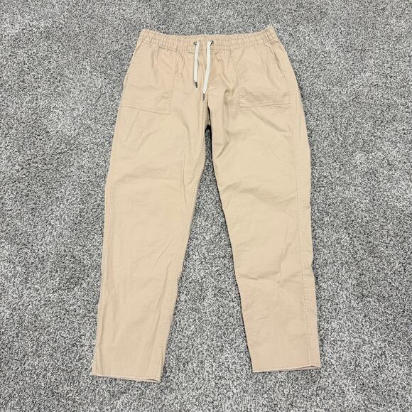 Vuori Pants - Vuori Ripstop Khaki Drawstring Pants, Size Large (L), Pre-loved, Organic Cotton